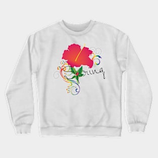 Spring Hibiscus Crewneck Sweatshirt